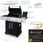 Barbecue à gaz KESSER Master 4+1 brûleurs avec zone infrarouge