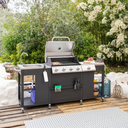 Cuisine d’extérieur Texas 4+1 brûleurs – Happy Garden