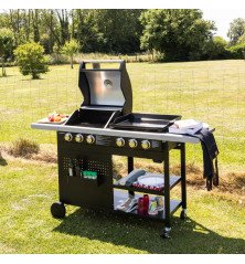 VESUVIO gas barbecue – 6 burners with griddle – 18 kW – 14 place settings