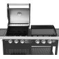 Barbecue gaz VESUVIO 6 brûleurs avec plancha intégrée