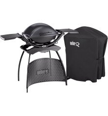 Barbecue électrique Weber Q2400 avec support + housse – 2200W – 10 personnes