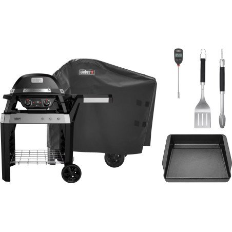 Weber Pulse 2000 barbecue électrique avec support – Pack complet pour 9 personnes – 2200W