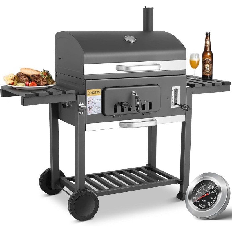 Barbecue Charbon XXL TLSUNNY – Pratique, Robuste et Mobile – 152 x 136 x 60 cm Barbecue Charbon XXL TLSUNNY – Pratique, Robuste et Mobile – 152 x 136 x 60 cm