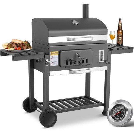 Barbecue Charbon XXL TLSUNNY – Pratique, Robuste et Mobile