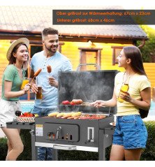 Barbecue Charbon XXL TLSUNNY – Pratique, Robuste et Mobile