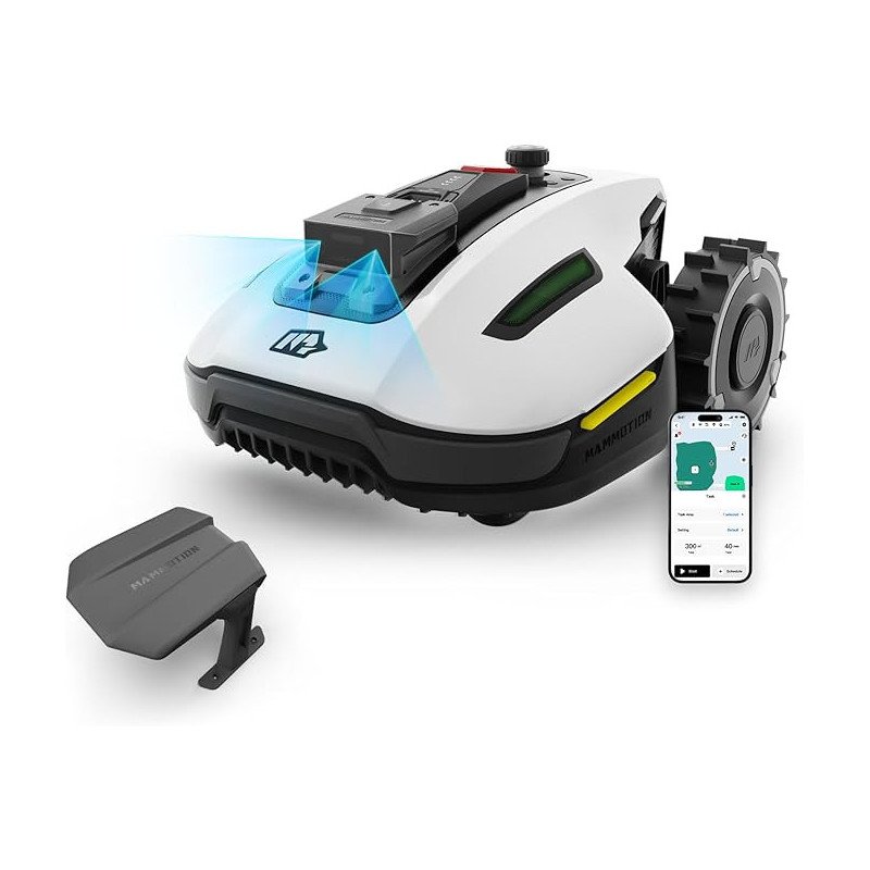 Robot cortacésped inalámbrico MAMMOTION YUKA Mini para hasta 1100 m² con o sin garaje