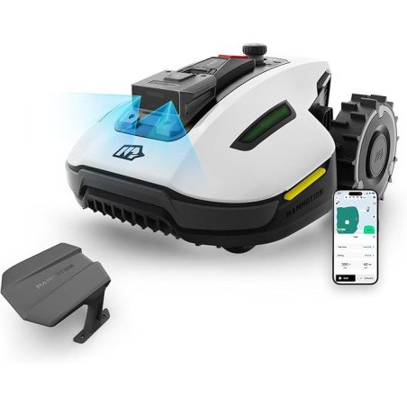 Robot tondeuse MAMMOTION YUKA Mini sans fil jusqu’à 1100 m² avec ou sans garage