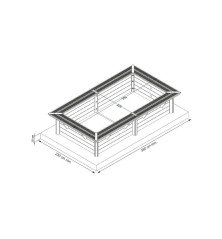 Piscine Hors Sol Bois Ubbink Azura 200 x 350 cm | Kit Complet
