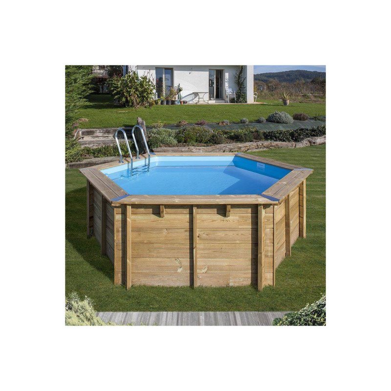 Piscine Bois GRE Vanille 2 Ø400 x H119 cm Piscine Bois GRE Vanille 2 Ø400 x H119 cm