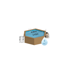 Piscine Hors Sol Bois GRE Vanille 2 | Kit Complet Ø4 m