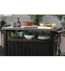 Carrito de jardín Keter Unity XL: 207 litros de almacenamiento con cubierta de acero inoxidable