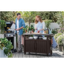 Carrito de jardín Keter Unity XL: 207 litros de almacenamiento con cubierta de acero inoxidable