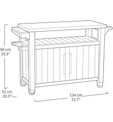 Carrito de jardín Keter Unity XL: 207 litros de almacenamiento con cubierta de acero inoxidable