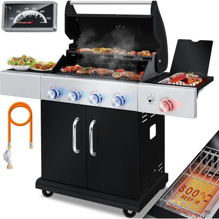 Barbecue à gaz KESSER Master 4+1 brûleurs avec zone infrarouge